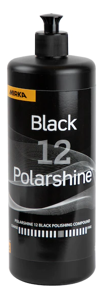 Polarshine 12 keskikarkea kiillotusaine. Tilavuus 1 litra. Väri musta
