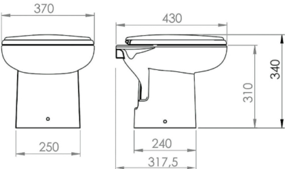 Sanimar 31 Plus sähkökäyttöinen WC - Image 2